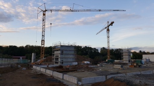 Visite de chantier chez ERIMA : la construction du « Home of Teamsport » avance selon les plans